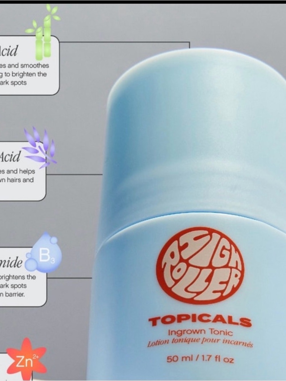 Topicals High Roller Ingrown Tonic - 50ml - Picture 2 of 5